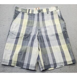 Ocean‎ Pacific Op Golf Shorts Mens Size 36 Multi Plaid Regular Fit Slash Pocket